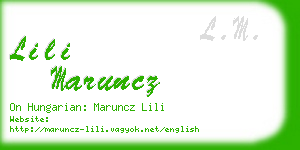 lili maruncz business card